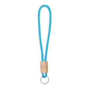 Portachiavi Personalizzato in Noce e Bambù, Gadget Promozionali per Moschettoni e Portachiavi - Product Image 1