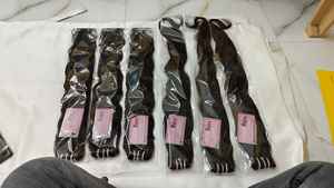 Cheveux de temple indien au prix d'usine |   Cheveux humains Remy non traités |   Cheveux JERRY HAIRS, marque, double trame, machine |   Tamil Nadu |   100 grammes - Product Image 6