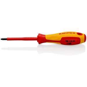 Tournevis Robertson R1 de qualité industrielle Knipex avec poignée en plastique et tête carrée, finition lisse - Product Image 1