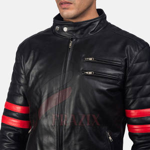 Chaqueta de Cuero para Hombre, Estilo Moderno, Cuello Alto, Piel de Vaca, Resistente al Viento e Impermeable, Superventas - Product Image 6