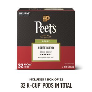 Café Peet's, dosettes de café individuelles torréfaction foncée sans caféine, 100% Arabica - Mélange maison sans caféine, 32 unités - Product Image 6