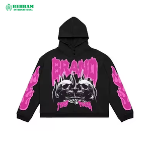 Vente en gros de pulls 100% coton 380-480gsm de haute qualité couleur unie sweats à capuche et sweat-shirts pour hommes sérigraphiés sweats à capuche lavés à l'acide - Product Image 6