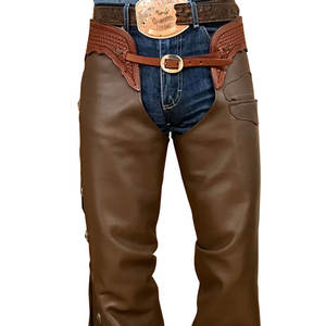 Chaps en cuir d'impression de logo personnalisé de haute qualité professionnelle 2023 hommes Chaps en cuir pleine longueur en couleur différente - Product Image 6