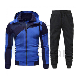 Último diseño deportivo chaqueta con capucha y cremallera completa para hombres y mujeres Sudadera con capucha y Joggers conjunto para fútbol nuevo chándal personalizado - Product Image 4