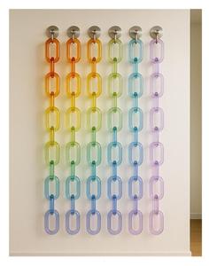 Decoración de Pared de Eslabones de Cadena de Resina Hechos a Mano, Escultura Colgante de Arte Contemporáneo, Modelo con Patrón para Decoración del Hogar u Oficina, Venta al Por Mayor - Product Image 6