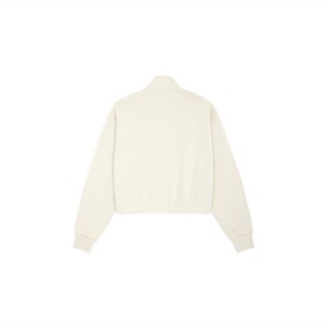 Sudadera Neutral con Cuello Alto y Cremallera para Mujer - Sudadera Cómoda y Elegante con Media Cremallera y Cuello Alto, Perfecta para Uso Casual - Product Image 3