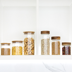 Frasco de Vidrio de Borosilicato Multiusos con Tapa de Bambú Hermética <span class=keywords><strong>para</strong></span> <span class=keywords><strong>Cocina</strong></span> - Product Image 2