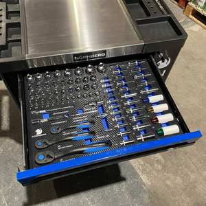 Boîte à outils portable à 7 tiroirs avec ensemble complet d'outils Matériau en fer 6 tiroirs entièrement complets verrouillables avec 2 clés - Product Image 4