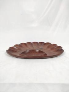 wooden <b>crafts</b> Wooden enamel Serving Plate Natural Wood Round Tray for Parties & Dining and Elegant Wooden Platter - Product Image 6