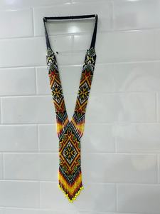 Collar de cuentas multicolor hecho a mano, joyería tribal étnica, patrón geométrico, accesorio de moda artesanal para mujer - Product Image 4