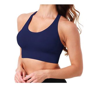 Women's Simple Halter Neck Sports <b>Bra</b> Breathable Active Wear Fitness <b>Bra</b> Made in Pakistan Washed Technique - Product Image 5
