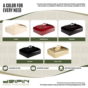 Caja Rectangular Ecológica de Lujo, Desechable, de Papel Kraft, Autoarmable, con Asa, para Envasado de Alimentos - Product Image 4