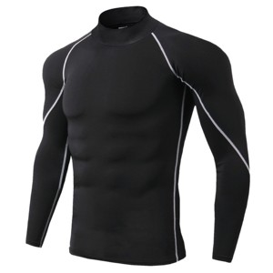 Camisa de compresión de LICRA de nailon personalizada de alta calidad 2025 para hombre, entrenamiento masculino, manga larga, Fitness Rash Guard Amano Sports - Product Image 4