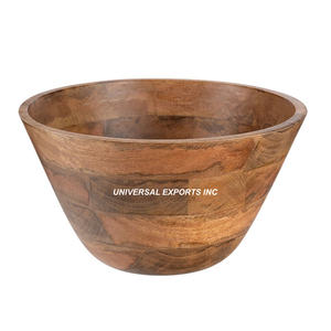 Utensilios de cocina Ensaladera de madera Tamaño personalizado Cuenco de sopa hecho a mano Forma redonda Venta al por mayor Nuevo Cuenco de madera para chocolate - Product Image 4