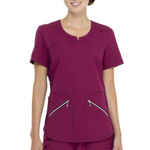 Tenues médicales d'hôpital extensibles dans les 4 sens, logo personnalisé, polyester et élasthanne, uniformes médicaux dentaires pour femmes - Product Image 6