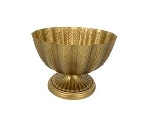 Vase à fleurs sur pied en fer texturé doré moderne - Vase de table de Noël résistant à la rouille - Product Image 5