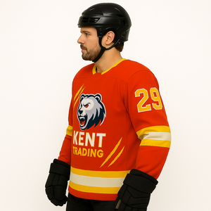 Camiseta de Hockey sobre Hielo Personalizada 100% Poliéster, Duradera, Transpirable, Sublimada, de Secado Rápido, que Absorbe la Humedad, para Equipos - Product Image 3