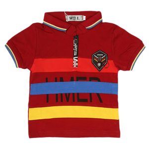 Camiseta Polo de Manga Corta para Niños - Color Granate - Product Image 1