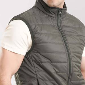 Breathable OEM Hot Selling High Quality Canvas Stand Collar Sleeveless <b>Puffer</b> <b>Jacket</b> Custom Logo Winter Sportswear - Product Image 5