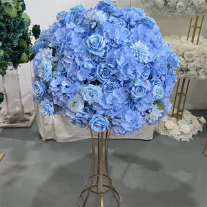 Hot Selling 40 60 80cm Super Big Wedding <strong>Table</strong> Flower Decoration High Quality Red Silk Rose and Babybreath Flower Center Pieces - Product Image 3