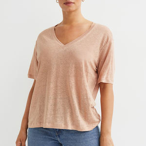 Nuevas camisetas de mujer de bajo precio al por mayor mejor calidad 100% algodón con personalizado - Product Image 2