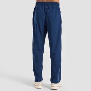 Erecto Stride <b>Trousers</b> (Teal) 100% Cotton Casual Loose Fit Baggy Style <b>Elastic</b> Waist Zippers Decoration XL Size Woven Twill - Product Image 3