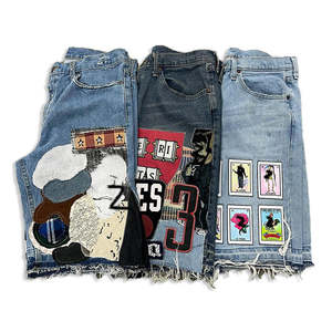 OEM 2026 Personnalisé Marque Privée Haute Qualité Denim Cargo Évasé Brodé Délavé Respirant Écologique en Tissu Tricoté Lourd - Product Image 1