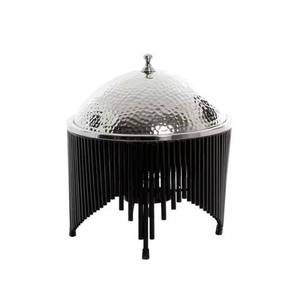 Plat à réchaud martelé mini ou pour la restauration, fait main en acier inoxydable avec couvercle, durable et antiadhésif, chauffe-plats - Product Image 1