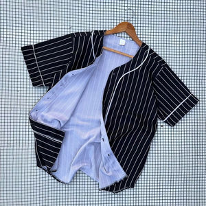 เสื้อเบสบอลพิมพ์ลายแบบพรีเมี่ยมสำหรับ2025 | สีดำมีแถบสีขาว | เสื้อเครื่องแบบซอฟต์บอล - Product Image 3