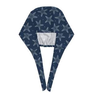 Chapeaux de gommage en coton pour femmes Section élastique absorbant la sueur Toilettage pour animaux de compagnie Chapeaux de travail d'allaitement Chapeau de gommage imprimé de fleurs de laboratoire Vente en gros - Product Image 3