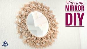 Best Quality Hanging Decorative Macrame <b>Mirror</b> Wall square Beveled <b>Mirror</b> <b>Tile</b> Wall Decorative Art Frame Less <b>Mirror</b> - Product Image 6