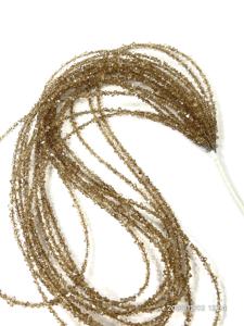 Cuentas de Cuarzo Herkimer de Color Marrón Claro Natural de Calidad AAA, Recubiertas, Tamaño 2-3 mm - Product Image 4