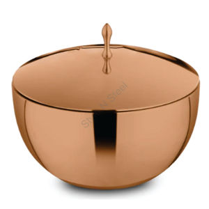 ดองกาผนังสองชั้นทำจากสแตนเลสพร้อมเคลือบ PVD เคลือบสีโรสโกลด์ผสมอาหารอินเดียติดผนังสองชั้น - Product Image 2