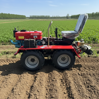 Motoculteur à chenilles diesel 35 CV, machine agricole multifonctionnelle pour les champs de légumes