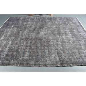 Tapis Moderne Gris Bleu 7.3X9.8 pieds en Laine Classique Vintage Style Turc Patchwork Rectangle Tapis pour Salon Peluche Pile Latex - Product Image 3