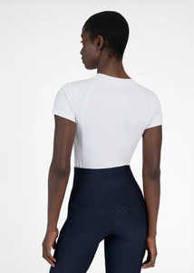 Nouvelle arrivée, haut d'équitation pour femmes athlétiques, léger, manches courtes, respirant, tissu extensible, sous-vêtement d'équitation, OEM - Product Image 4