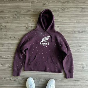 Sudadera con capucha térmica de invierno para hombre, de punto liso, con cremallera completa, 100% algodón grueso, estilo básico, mezcla de algodón. - Product Image 2