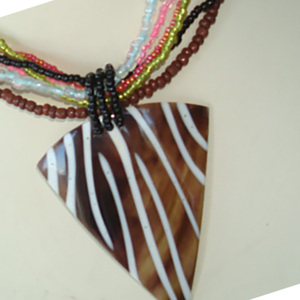 Joyería de Conchas Marinas, Collar de Perlas Blancas y Negras con Cuentas de Concha Wadung, Forma Geométrica, Regalo - Product Image 3