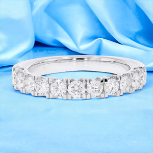 ชุด F-G เพชรเจียระไนทรงกลมสำหรับผู้หญิง1.01กะรัต/เทียบกับชุดแหวนแต่งงานครึ่งชีวิตในห้องทดลองสำหรับผู้หญิง - Product Image 4