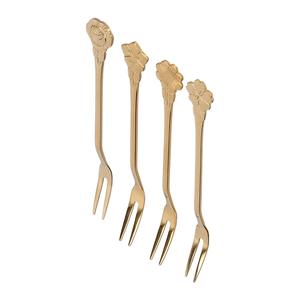 Couverts vintage écologiques en acier inoxydable, couverts et vaisselle de luxe, couverts portables et mignons, y compris fourchette et cuillère - Product Image 4