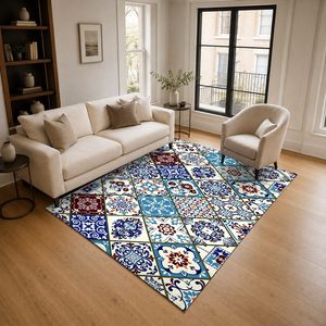 Tapis de salon en chenille gris argenté moderne abstrait imprimé numériquement, lavable en machine, antidérapant, vente en gros RUGS DEPOT LXDP-0326 - Product Image 2
