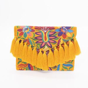 Nouvelle pochette ethnique élégante faite à la main pour femmes filles sac fourre-tout de mode artisanat de luxe avec fermeture à la taille ouverte sac à main de soirée - Product Image 4