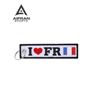 Porte-clés personnalisé Aifran Sports avec broderie, style de différents pays, étiquette en tissu pour cadeaux promotionnels, vente en gros - Product Image 2