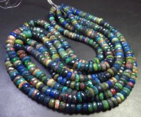 Opale d'Éthiopie, pierre précieuse naturelle de haute qualité, noire arc-en-ciel, facettée, 6-8 mm, pour la fabrication de bijoux