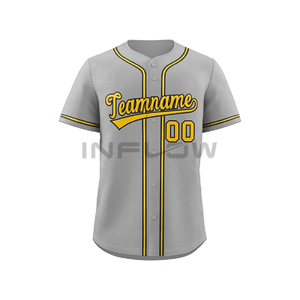Jersey de béisbol y softbol personalizado, diseños de uniformes, 100% poliéster, patrón de equipo juvenil, conjuntos de sublimación, ropa de béisbol - Product Image 3