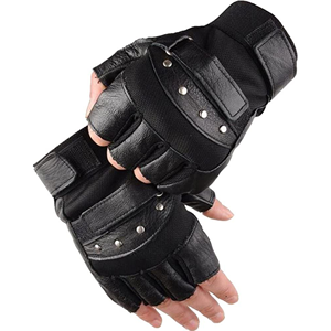 Guantes sin dedos de cuero Pu personalizados, guantes de conducción, guantes de medio dedo, disfraz de Cosplay para deportes al aire libre para mujeres y hombres - Product Image 2