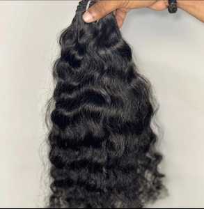 Extensions de cheveux indiens Remy bouclés, tissage double machine, cheveux humains vierges bruts, cuticules alignées, lisses comme des baguettes, double épaisseur - Product Image 2