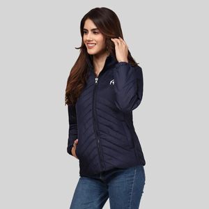 เสื้อแจ็คเก็ตบอมเบอร์ผู้หญิงแบบเย็บต่อผ้า  ทรงวาร์ซิตี้  ปักโลโก้ตามสั่ง  หนังด้านนอกบาง  ดีไซน์กลับด้านได้  แขนยาวเต็มตัว - Product Image 6