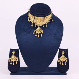 สร้อยคอแฟชั่นแบบโชกเกอร์14K 18K 24K บรรจุด้วยไมโครโกลด์ชุดเครื่องประดับแบบดั้งเดิมสร้อยคอที่ทำจากไมโครโกลด์ - Product Image 1