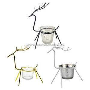 Decoración de mesa de árbol de Navidad en madera de acacia y mango con acabado chapado en oro perfecto para vajilla festiva de vacaciones - Product Image 5